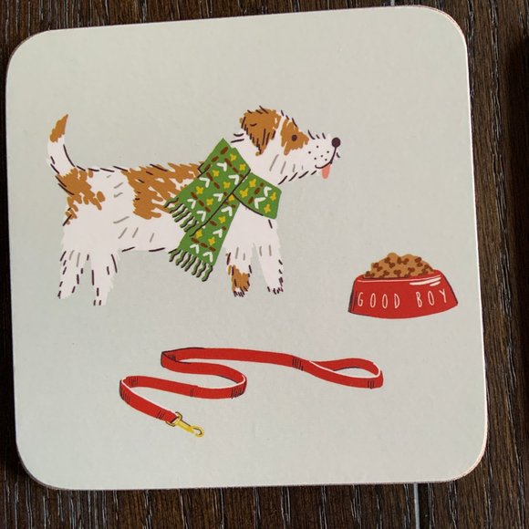 Walkies Terrier Greyhound Dog Coasters Set of 4 - Picture 2 of 5